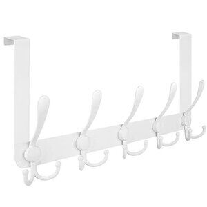 Over The Door Hooks Heavy Duty 5 Pack Metal Coat Rack Towel Hanger Bathroom